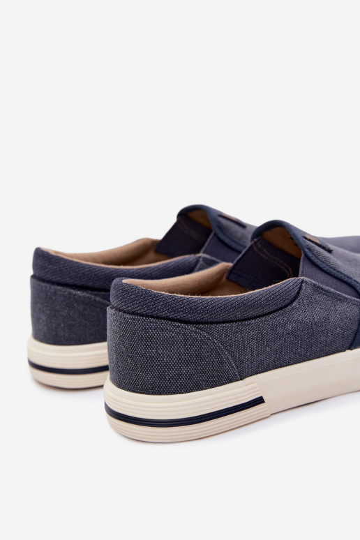 Sportbačiai Vyriški laisvalaikio batai Slip On Lee Cooper LCIN-26-02-4088 tamsiai mėlynos spalvos