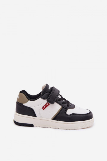 Vaikiški sportiniai batai LEVI'S KICK SE VIRV0152S su lipniais užsegimais baltos-juodos spalvos 2