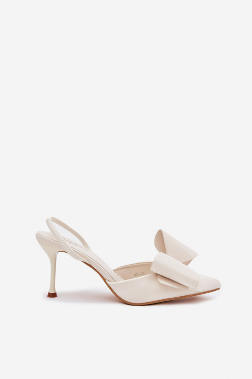 aukštakulniai bateliaisuOdkrytymi Piętami I Kokardką dramblio kaulo spalvos Eklevia