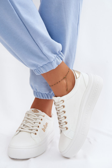 Laisvalaikio bateliai su platforma Lee Cooper LCIN-26-44-4478 baltos spalvos