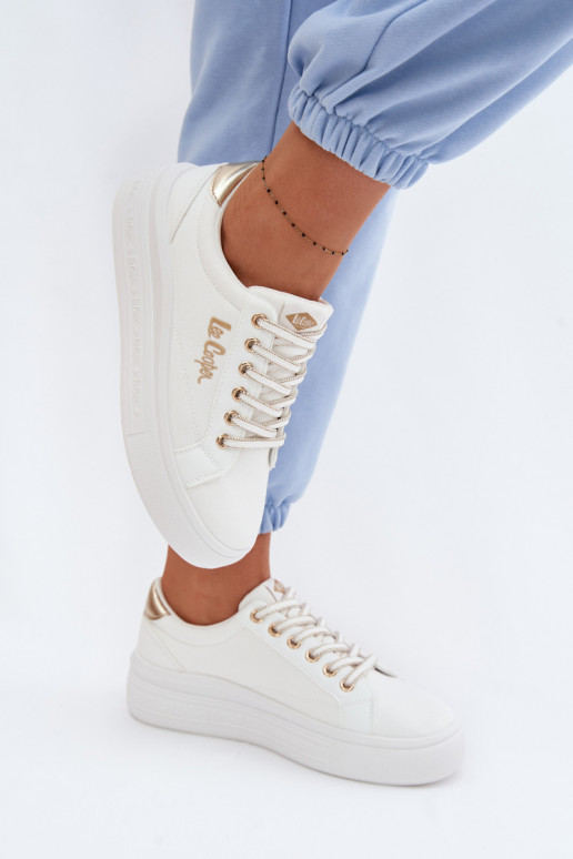 Laisvalaikio bateliai su platforma Lee Cooper LCIN-26-44-4478 baltos spalvos
