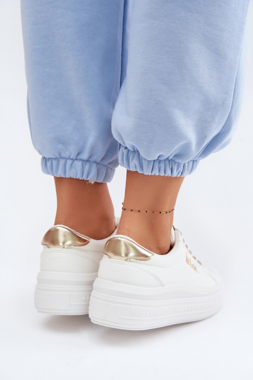 Laisvalaikio bateliai su platforma Lee Cooper LCIN-26-44-4478 baltos spalvos