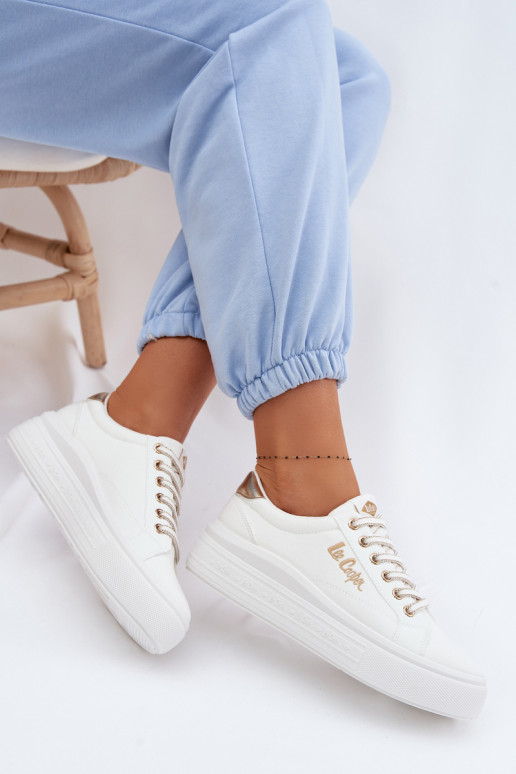 Laisvalaikio bateliai su platforma Lee Cooper LCIN-26-44-4478 baltos spalvos