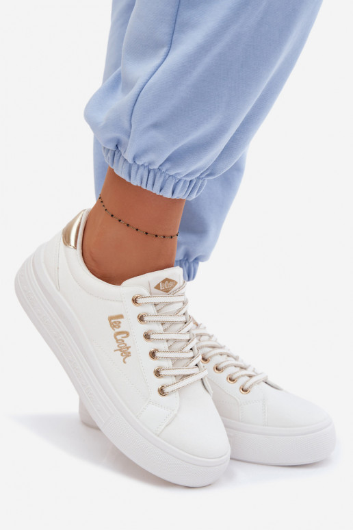 Laisvalaikio bateliai su platforma Lee Cooper LCIN-26-44-4478 baltos spalvos