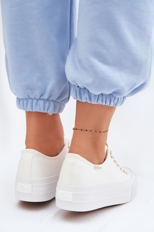 Laisvalaikio bateliai su platforma Lee Cooper LCIN-26-31-4369 baltos spalvos