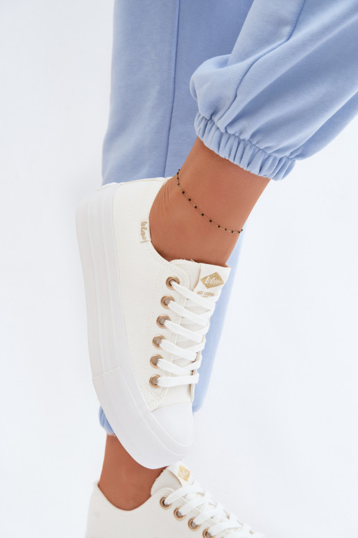 Laisvalaikio bateliai su platforma Lee Cooper LCIN-26-31-4369 baltos spalvos