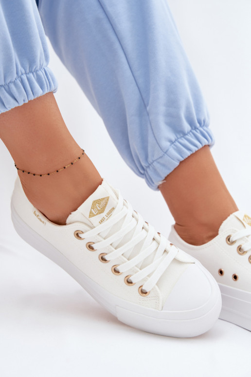 Laisvalaikio bateliai su platforma Lee Cooper LCIN-26-31-4369 baltos spalvos