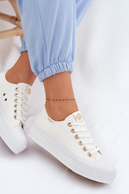 Laisvalaikio bateliai su platforma Lee Cooper LCIN-26-31-4369 baltos spalvos