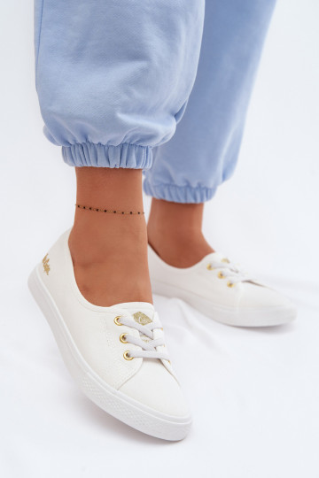 Sportbačiai Laisvalaikio bateliai Lee Cooper LCIN-26-02-4043 Baltos-aukso spalvos 2