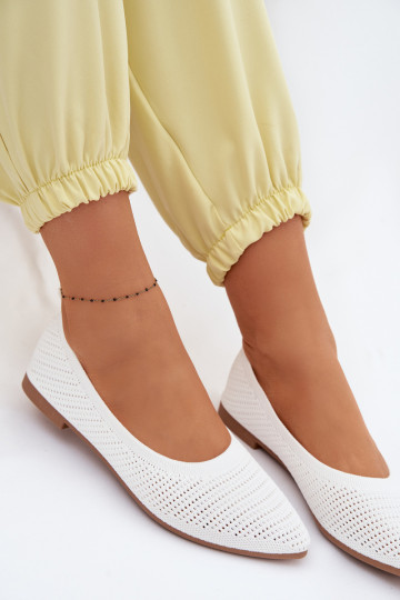 Tinklelis Medžiaginės balerinos Moteriškas baltos spalvos Sarina 2