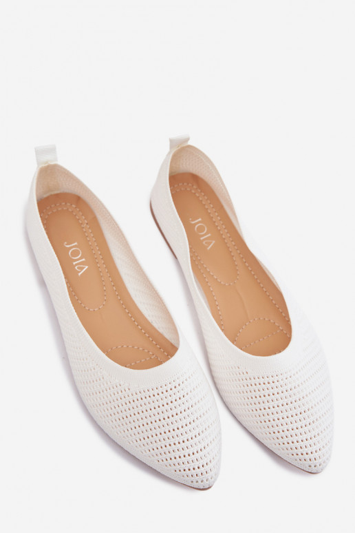 Tinklelis Medžiaginės balerinos Moteriškas baltos spalvos Sarina