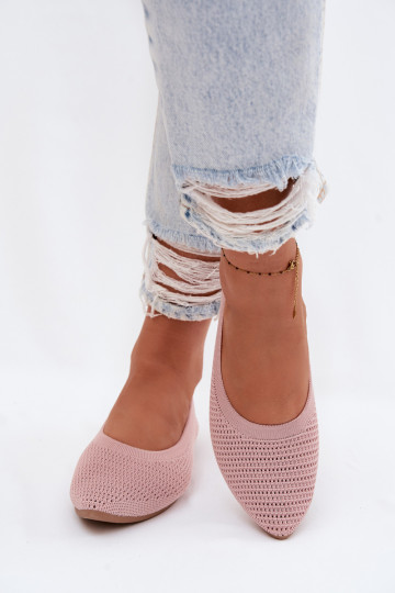 Tinklelis Medžiaginės balerinos Moteriškas rožinės spalvos Sarina