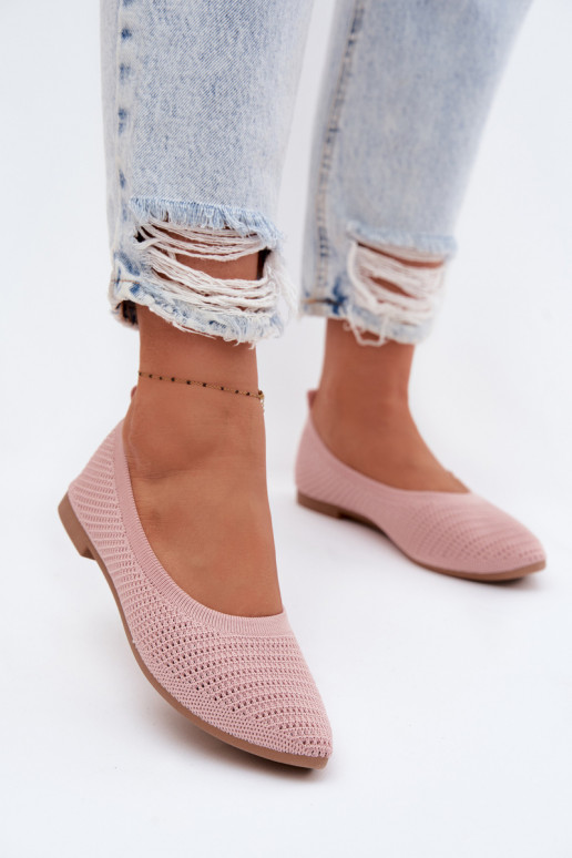 Tinklelis Medžiaginės balerinos Moteriškas rožinės spalvos Sarina