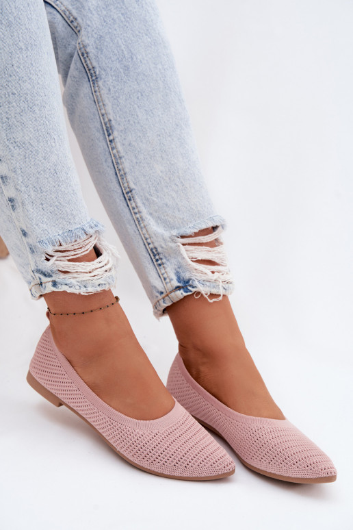 Tinklelis Medžiaginės balerinos Moteriškas rožinės spalvos Sarina