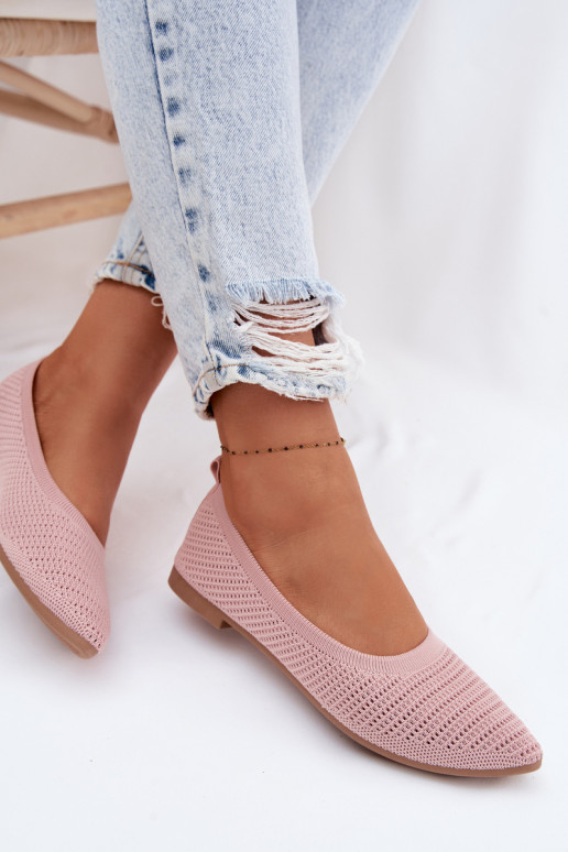 Tinklelis Medžiaginės balerinos Moteriškas rožinės spalvos Sarina