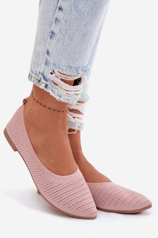 Tinklelis Medžiaginės balerinos Moteriškas rožinės spalvos Sarina