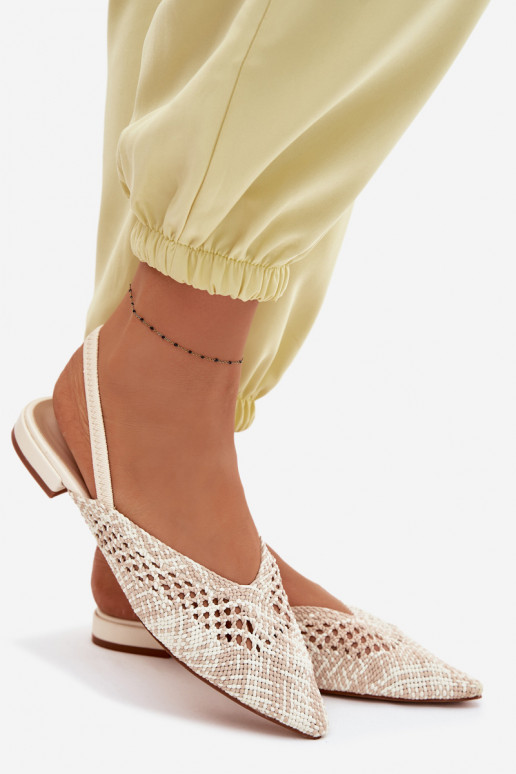 raštuotos basutės Moteriškas su plačiais kulniukais smėlio spalvos Lelrene