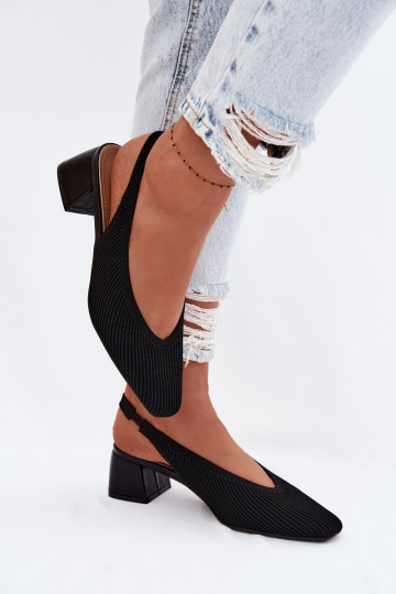  Moteriškos basutės su kulniukais juodos spalvos Tai turircelle