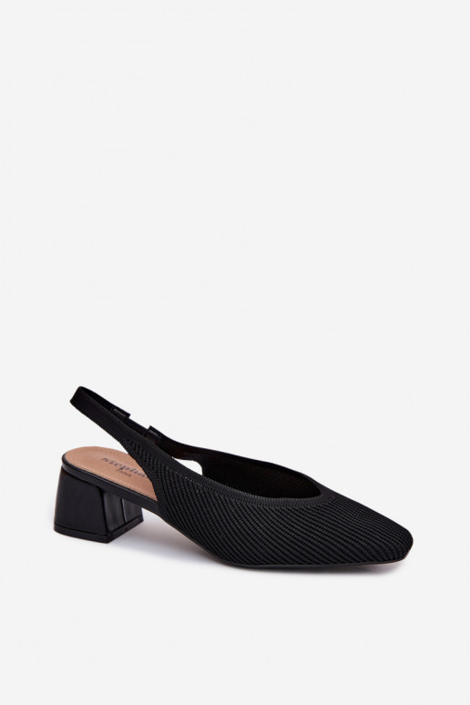  Moteriškos basutės su kulniukais juodos spalvos Tai turircelle