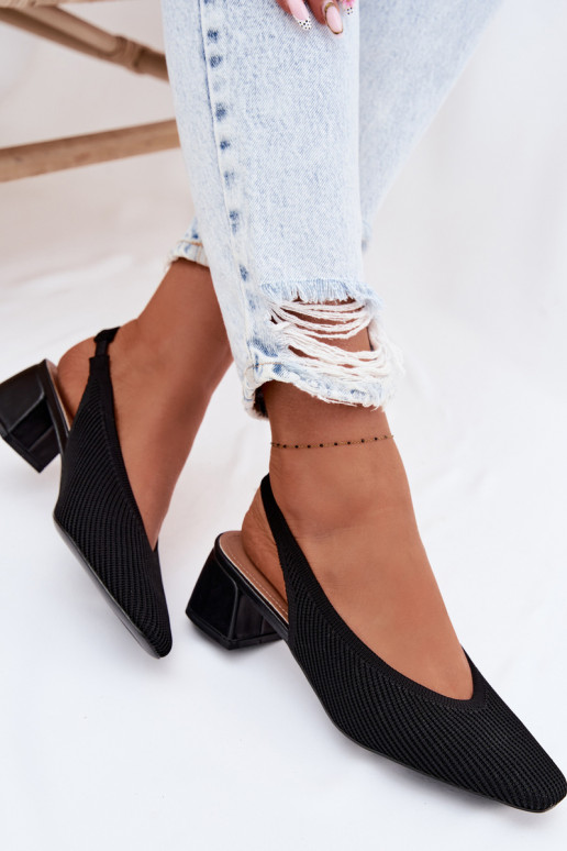  Moteriškos basutės su kulniukais juodos spalvos Tai turircelle