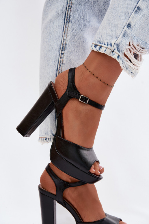 Moteriškos basutės Ant Aukštakulnių Įrašas juodos spalvos Nelissey