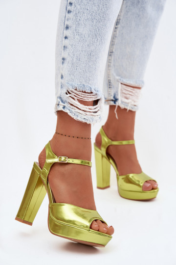 Moteriškos basutės Ant Aukštakulnių Įrašas NeonoĮa Zieleń Nelissey 2