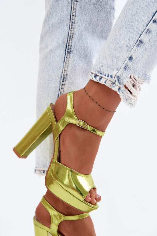 Moteriškos basutės Ant Aukštakulnių Įrašas NeonoĮa Zieleń Nelissey