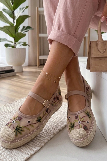 Rožinės espadrilės puoštos... 2
