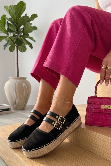 Juodos espadrilės ant platformos Marcelle 2