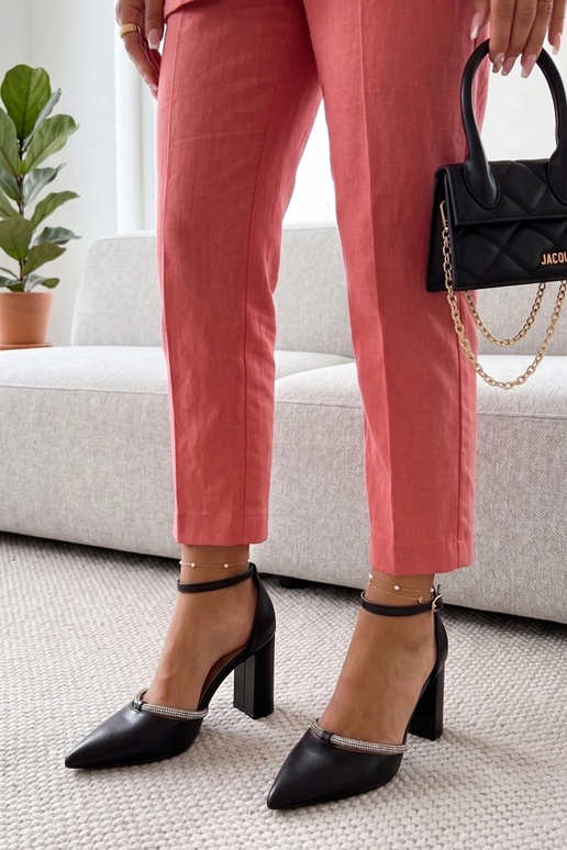 Juodi bateliai su cirkoniais Madeleine