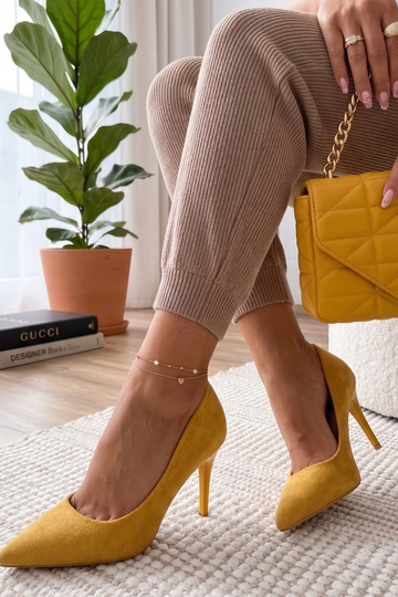 Żółte Szpilki Z Ekozamszu... 2