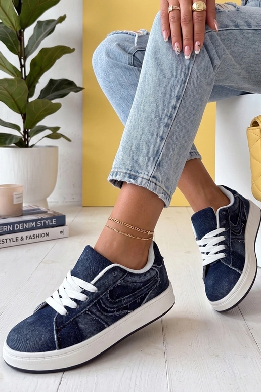 Tamsiai mėlyni sportbačiai su...