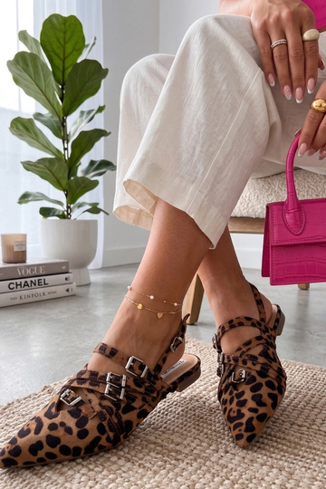 Panterės rašto balerinės su...