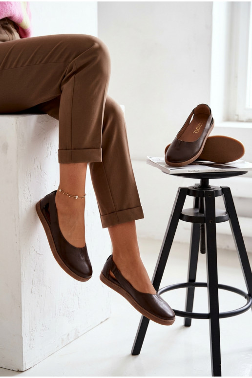 Balerinos Barefoot Zazoo 10217 šokolado spalvos