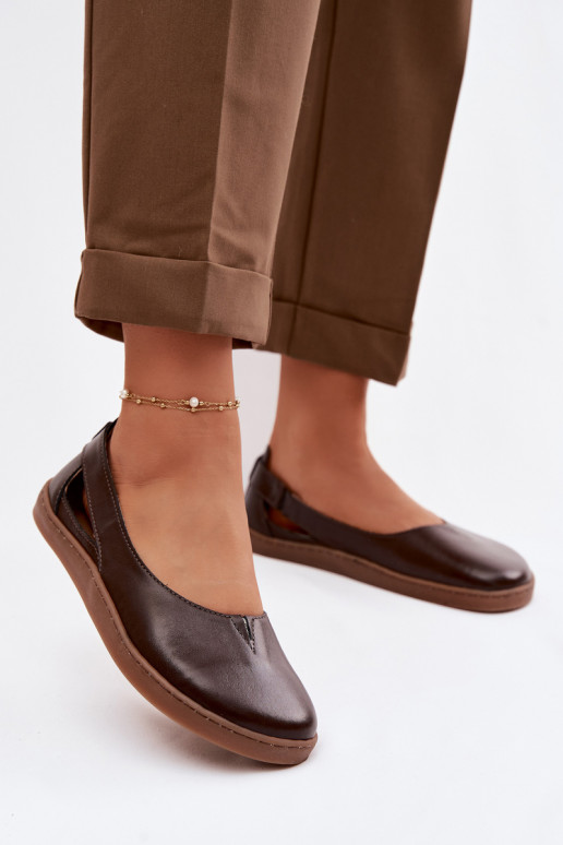 Balerinos Barefoot Zazoo 10217 šokolado spalvos