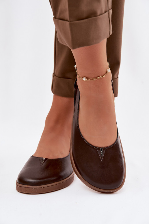 Balerinos Barefoot Zazoo 10217 šokolado spalvos