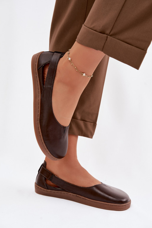 Balerinos Barefoot Zazoo 10217 šokolado spalvos