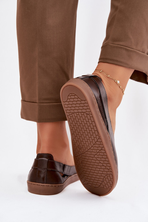 Balerinos Barefoot Zazoo 10217 šokolado spalvos