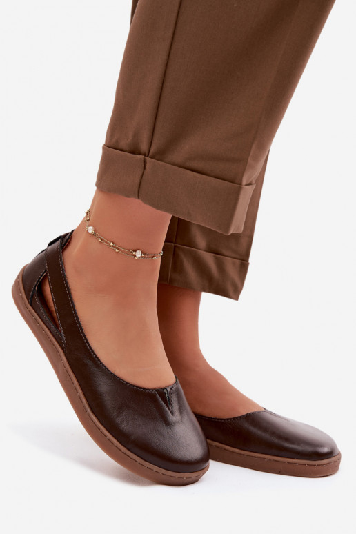 Balerinos Barefoot Zazoo 10217 šokolado spalvos