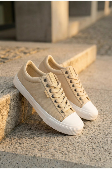 Vyrų žemi laisvalaikio batai smėlio spalvos