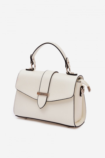 Rankinė Paštininkė su dekoratyvinėmis juostelėmis dramblio kaulo spalvos Belveta 2