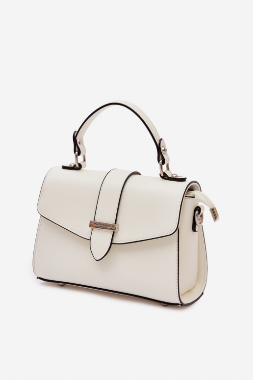 Rankinė Paštininkė su dekoratyvinėmis juostelėmis dramblio kaulo spalvos Belveta