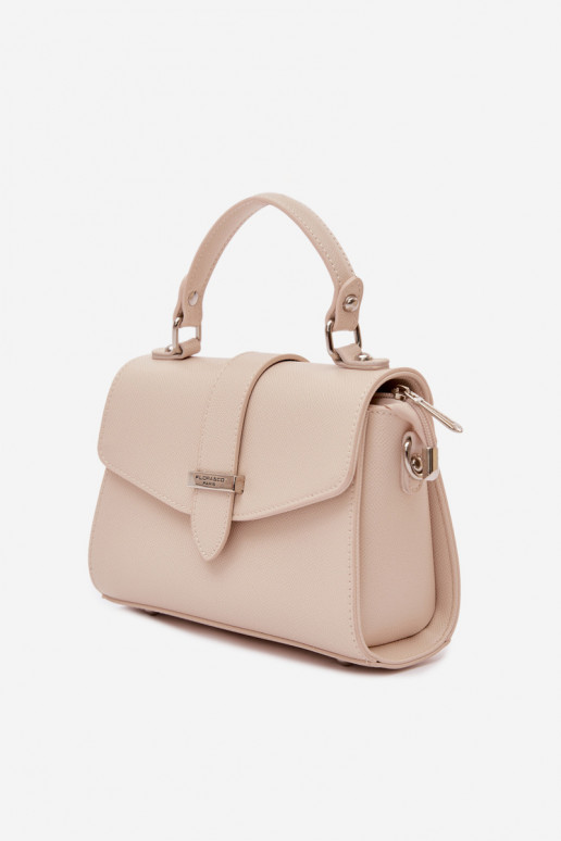 Rankinė Paštininkė su dekoratyvinėmis juostelėmis Ryškiaismėlio spalvos Belveta