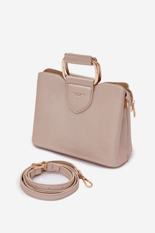 Rankinė Bagažinė Tai turiža iš eko odos aukso spalvos Lorielle