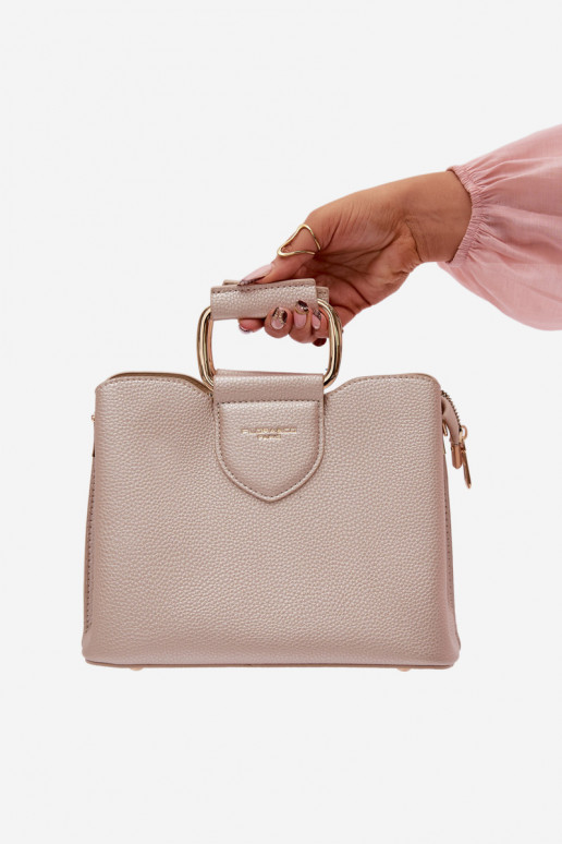 Rankinė Bagažinė Tai turiža iš eko odos aukso spalvos Lorielle