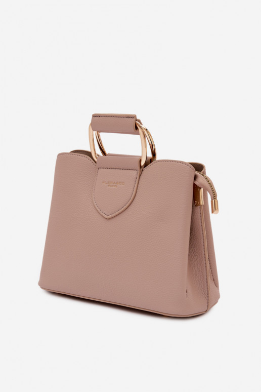 Rankinė Bagažinė Tai turiža iš eko odos Tamsussmėlio spalvos Lorielle