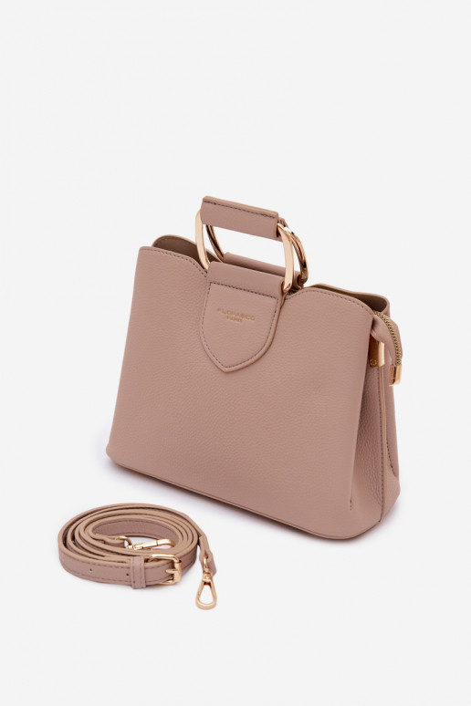 Rankinė Bagažinė Tai turiža iš eko odos Tamsussmėlio spalvos Lorielle