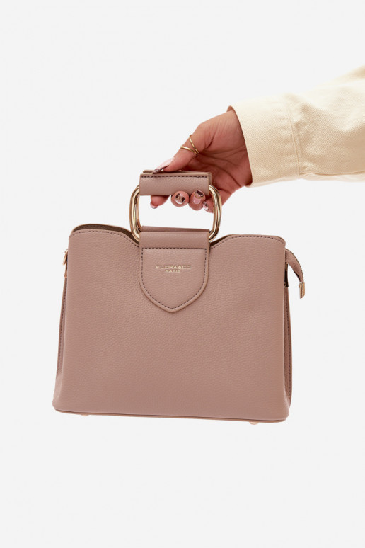 Rankinė Bagažinė Tai turiža iš eko odos Tamsussmėlio spalvos Lorielle