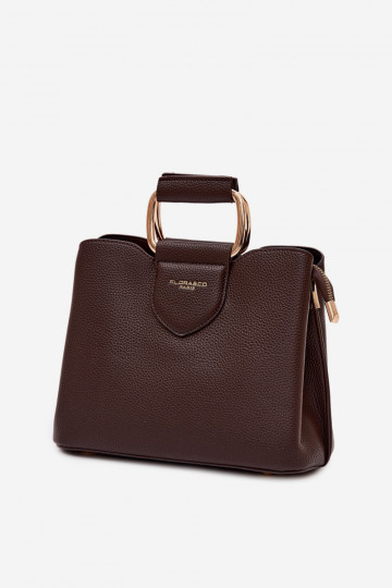 Rankinė Bagažinė Tai turiža iš eko odos CzekoladoĮa Lorielle 2