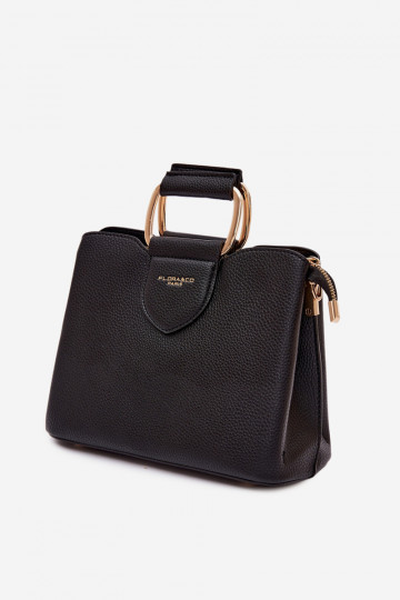 Rankinė Bagažinė Tai turiža iš eko odos juoda Lorielle 2